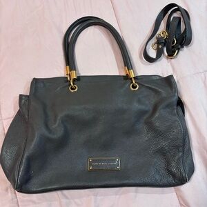 Marc By Marc Jacobs Black and Gold Shoulder Bag